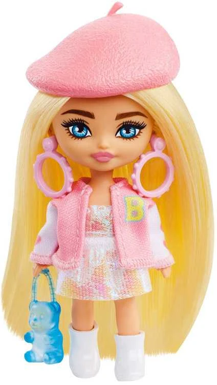 Lėlė Barbie Extra Mini Minis su berete ir kitais priedais