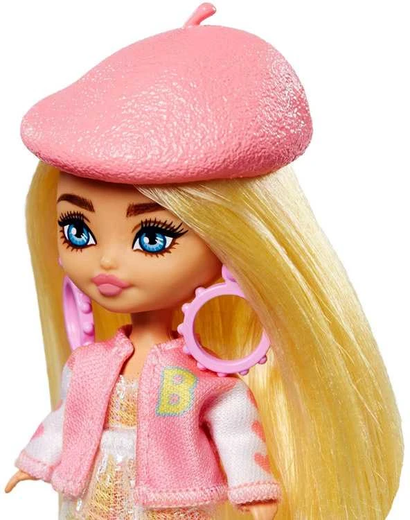 Lėlė Barbie Extra Mini Minis su berete ir kitais priedais