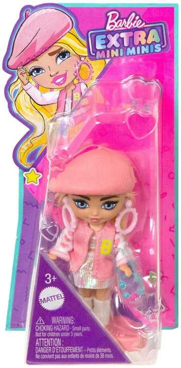 Lėlė Barbie Extra Mini Minis su berete ir kitais priedais