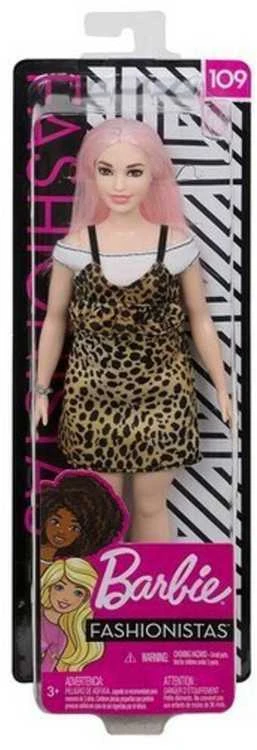 Lėlė Barbie Fashionistas su leopardine suknele