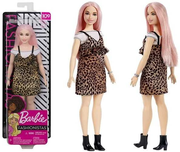Lėlė Barbie Fashionistas su leopardine suknele