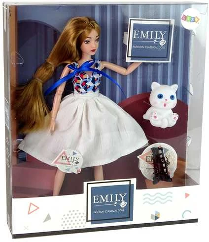 Lėlė Emily su kačiuku