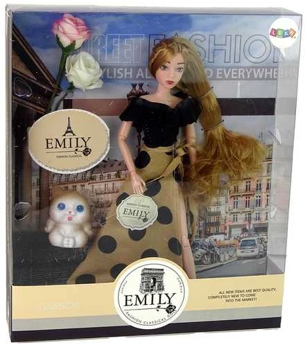 Lėlė Emily su kačiuku