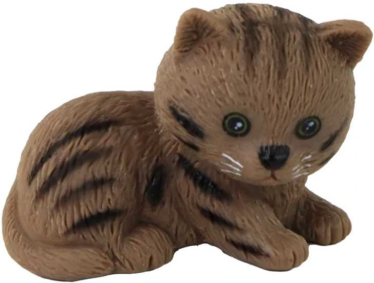 Lėlė Emily su mėlyna suknele ir katinu