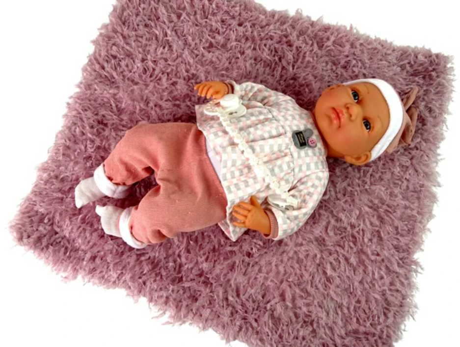 Lėlė kūdikis su čiulptuku ir antklode, 46 cm