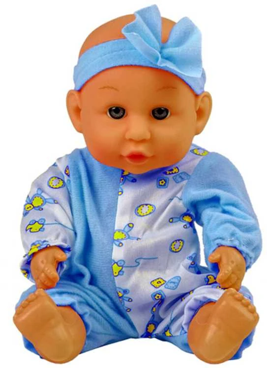 Lėlė kūdikis su priedais, 24 cm, mėlyna