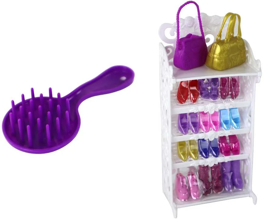 Lėlė Lucy su violetine suknele ir priedais