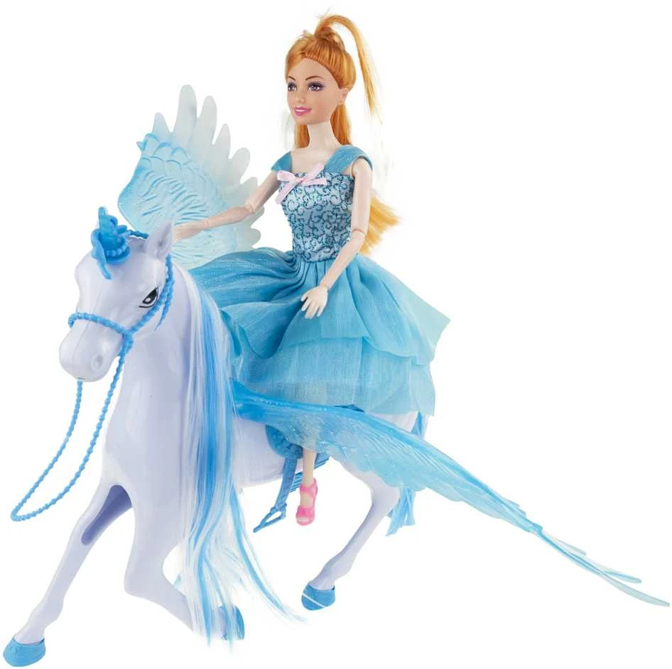 Lėlė su karieta ir pegasu