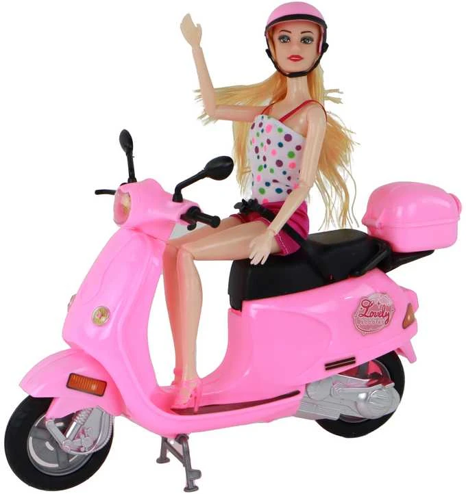 Lėlė su motoroleriu