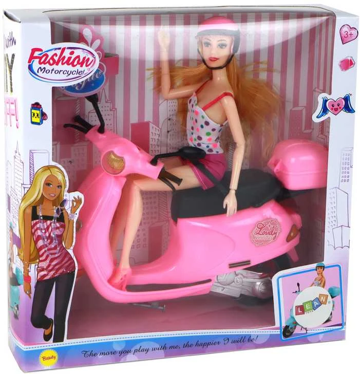 Lėlė su motoroleriu