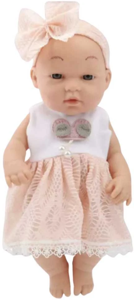 Lėlė su suknele ir galvos juosta, 30 cm