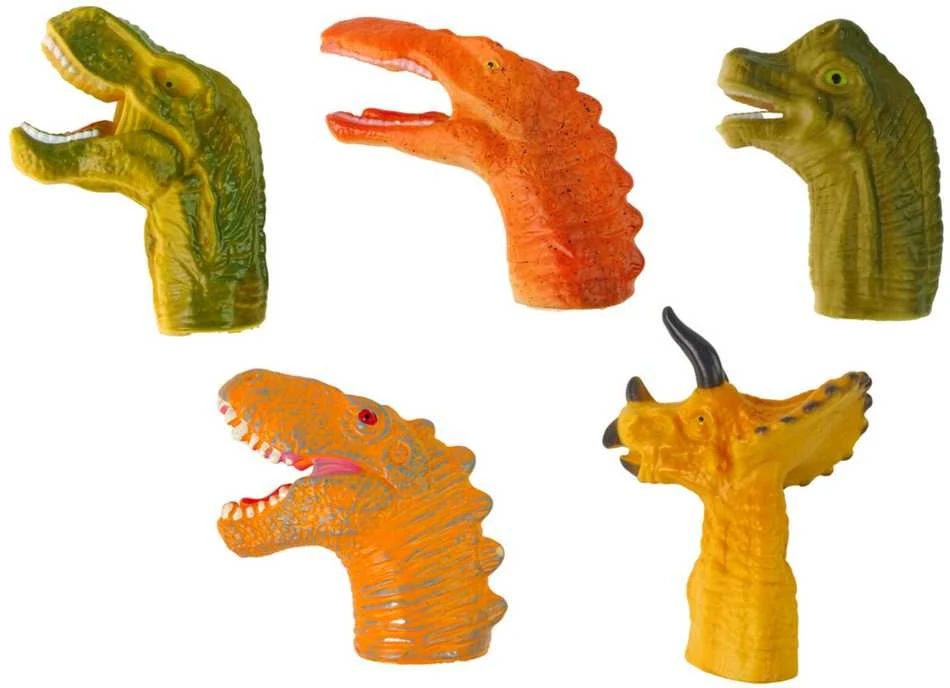 Lėlės ant pirštų Dinozaurai, 5vnt.