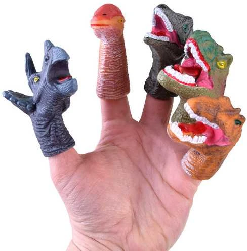 Lėlių ant pirštų rinkinys Dinozaurai, 5 vnt.