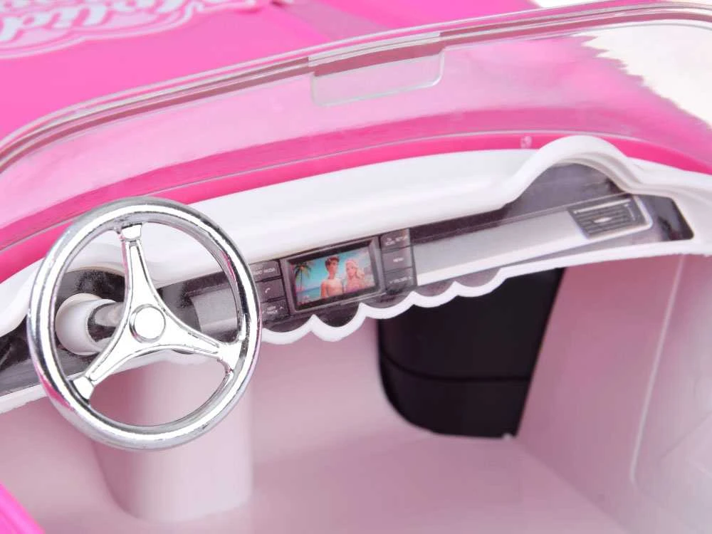 Lėlių automobilis su pultu Retro Cadillac su lėle