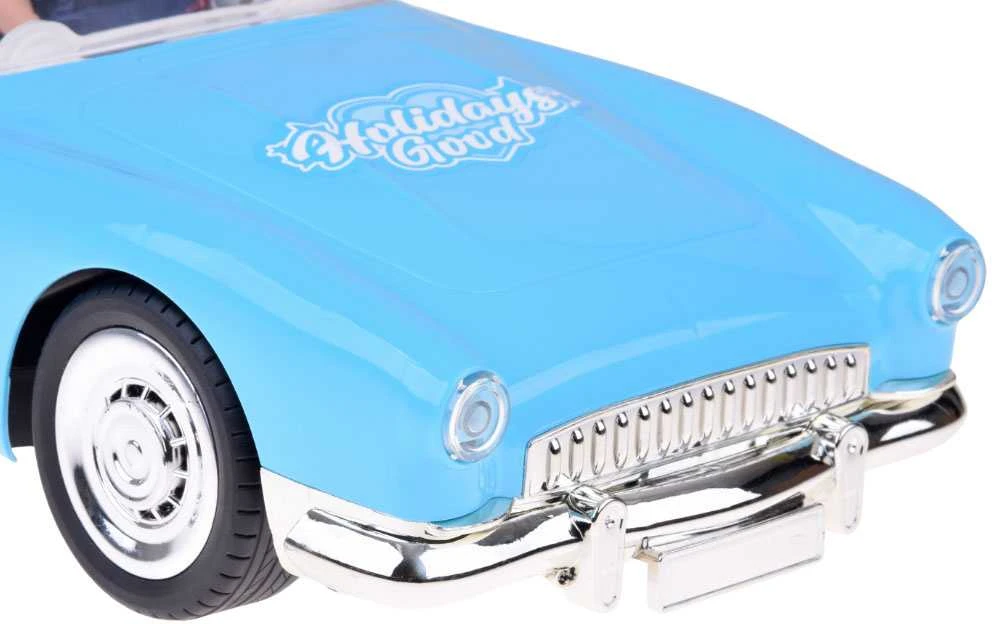 Lėlių automobilis su pultu Retro Cadillac su lėle vaikinu