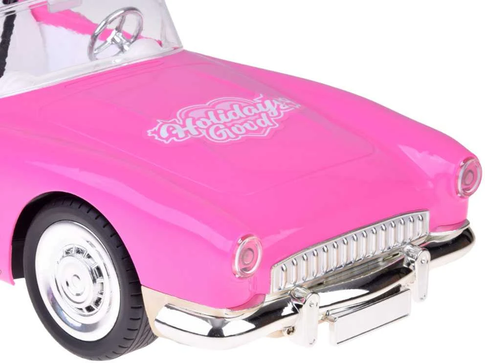 Lėlių automobilis su pultu Retro Cadillac su lėle
