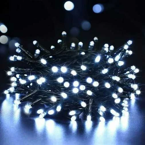 Lempučių girlianda 100 LED, šaltai balta
