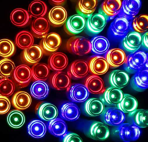 Lempučių girlianda 100 LED, spalvota