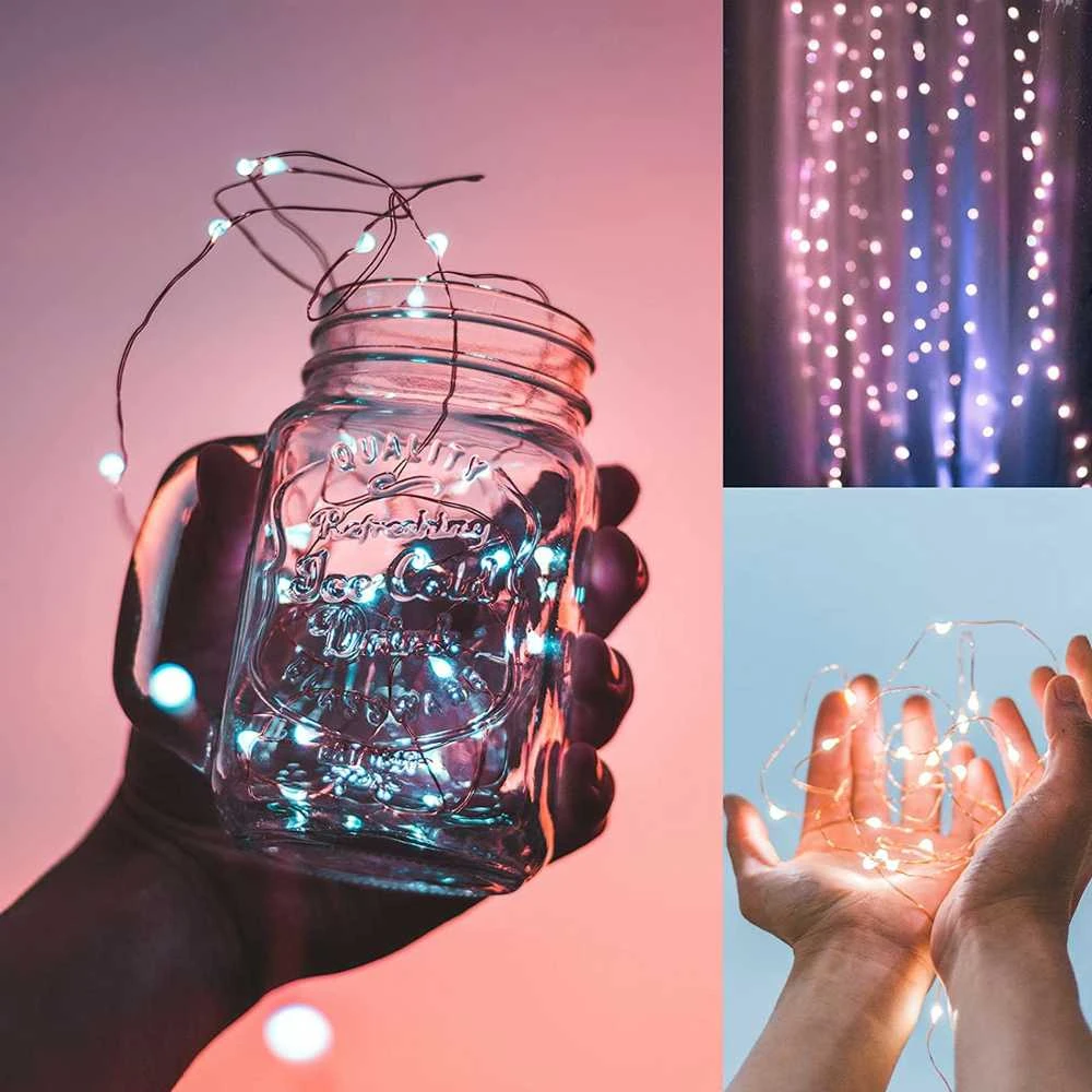 Lempučių girlianda 20 LED, šaltai balta