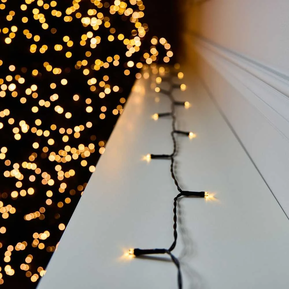 Lempučių girlianda 300 LED, šiltai balta, 3+15m