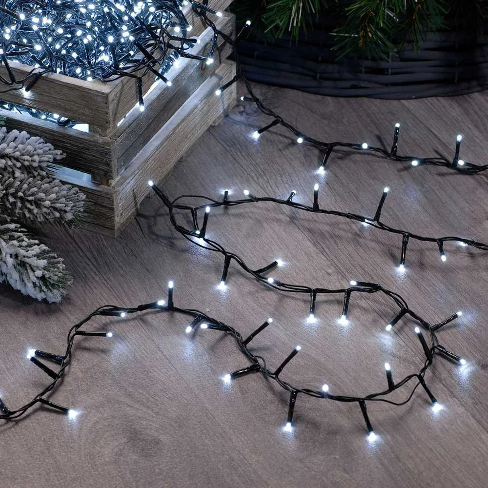 Lempučių girlianda 500 LED, šaltai balta, 3+25m