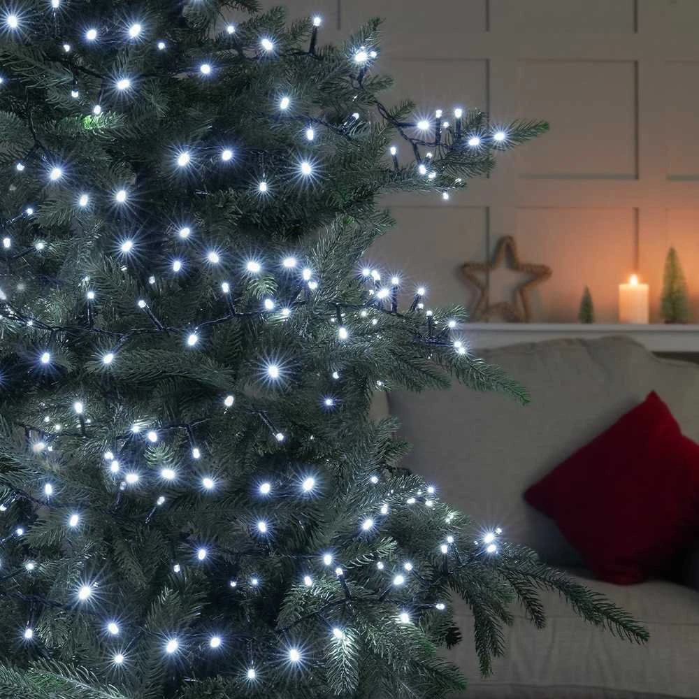 Lempučių girlianda 500 LED, šaltai balta, 3+25m