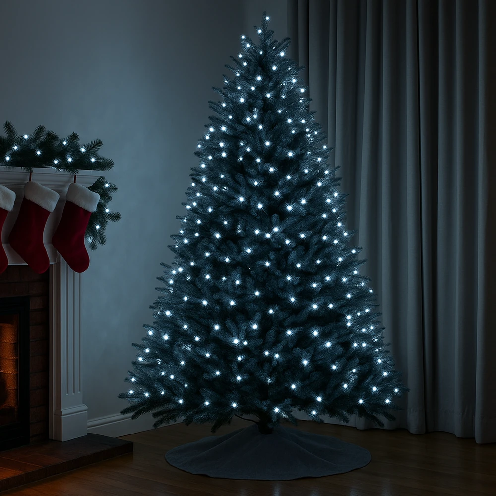 Lempučių girlianda 500 LED, šaltai balta, 3+25m