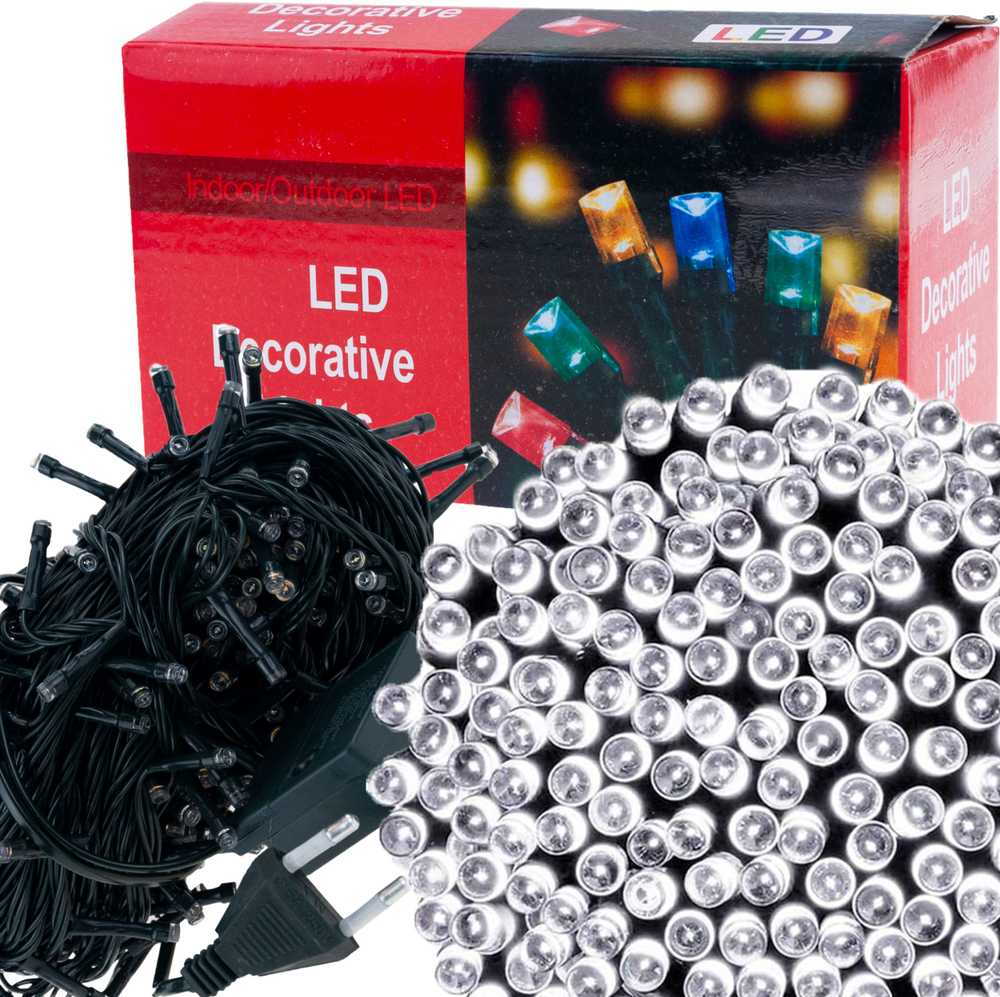 Lempučių girlianda 500 LED, šaltai balta