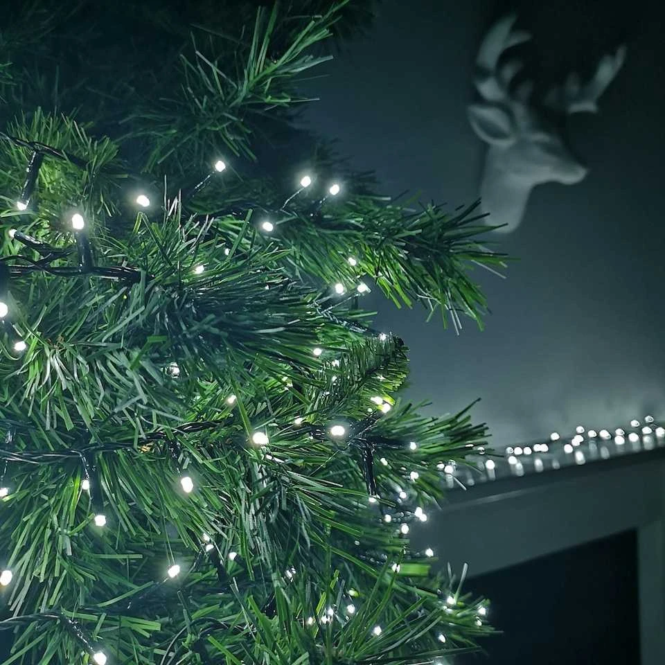 Lempučių girlianda 500 LED, šaltai balta, 3+25m