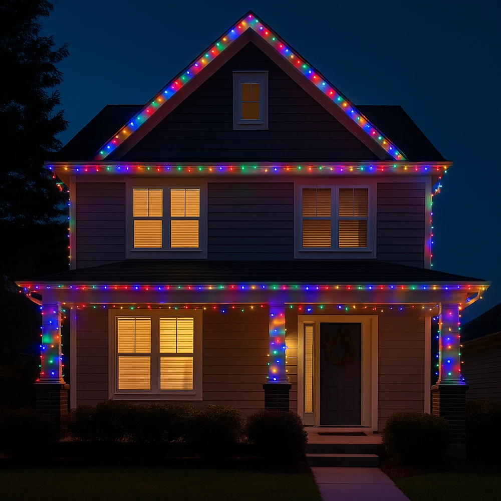 Lempučių girlianda 500 LED, spalvota, 3+25m