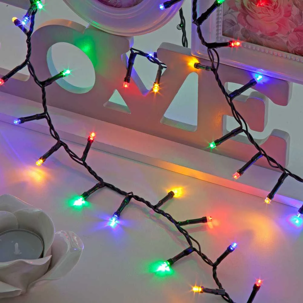 Lempučių girlianda 500 LED, spalvota, 3+25m