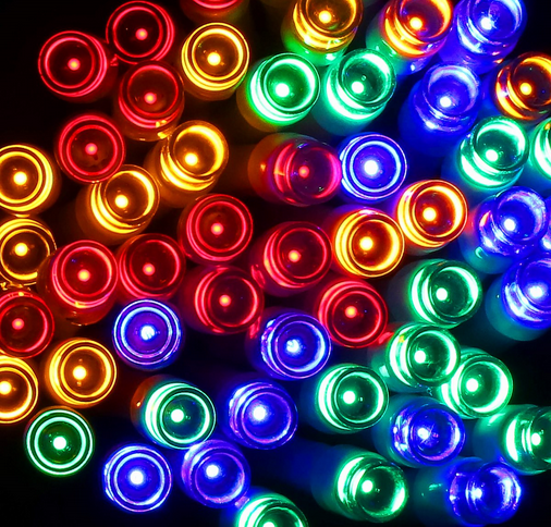 Lempučių girlianda 500 LED, spalvota