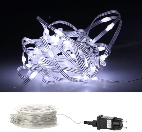Lempučių girlianda ant ritės 500 LED Micro, šaltai balta, 3+50m