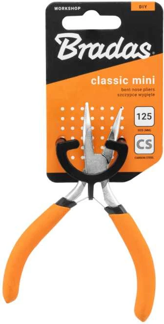 Lenktos replės Bradas CLASSIC MINI HOME & GARAGE, 125 mm, nikeliuotos