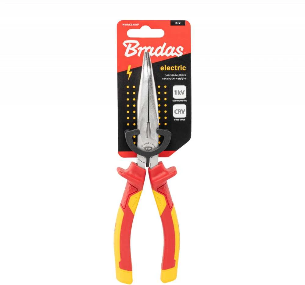 Lenktos replės Bradas ELECTRIC HOME & GARAGE, 200 mm 1kV VDE