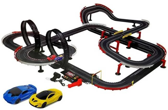 Lenktynių trasa "Slot Racing" su 2 automobiliais, 1420 cm