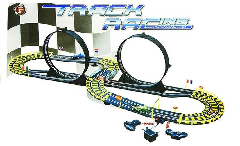Lenktynių trasa su kilpomis Track Racing su automobiliukais, 565 cm