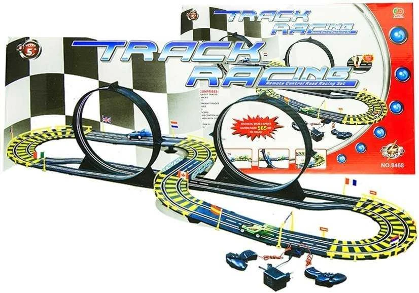 Lenktynių trasa su kilpomis Track Racing su automobiliukais, 565 cm