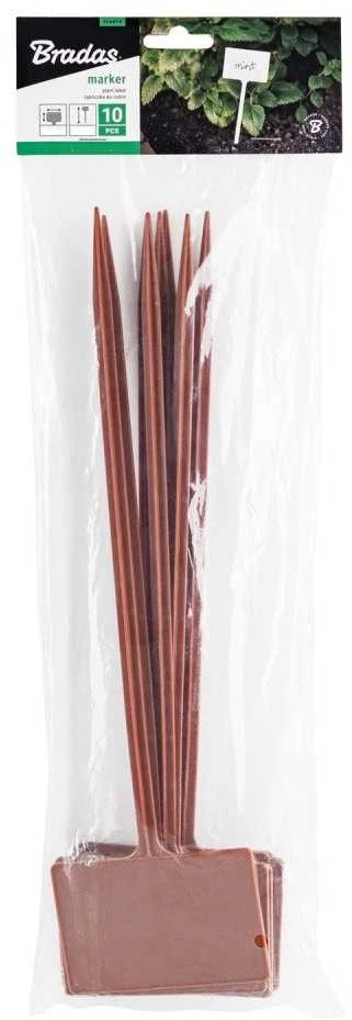 Lentelės augalų žymėjimui Bradas, 33x9cm, 10 vnt., ruda