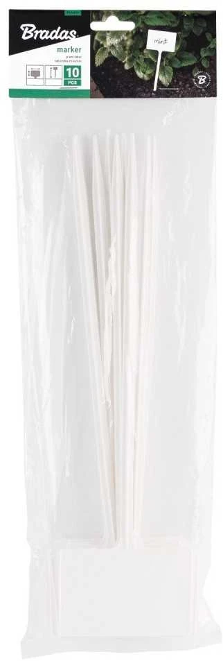 Lentelės augalų žymėjimui Bradas, 33x9cm, 10 vnt., baltas