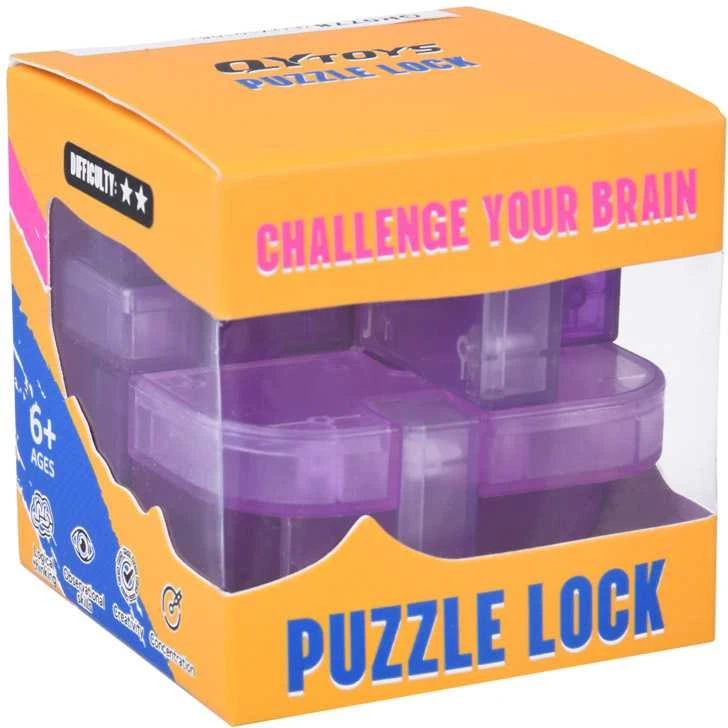 Loginė 3D dėlionė - galvosūkis "Puzzle Lock", violetinė