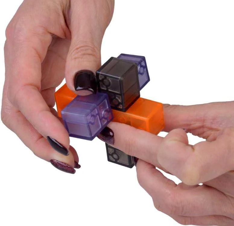 Loginė 3D dėlionė - galvosūkis "Puzzle Lock", grafito/oranžinė
