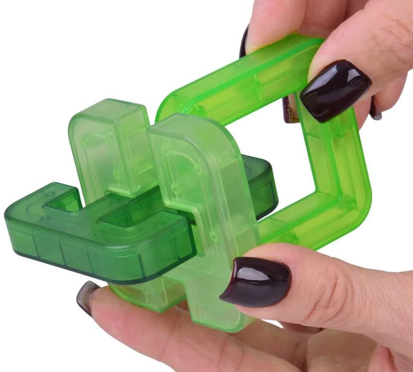 Loginė 3D dėlionė - galvosūkis "Puzzle Lock", žalia
