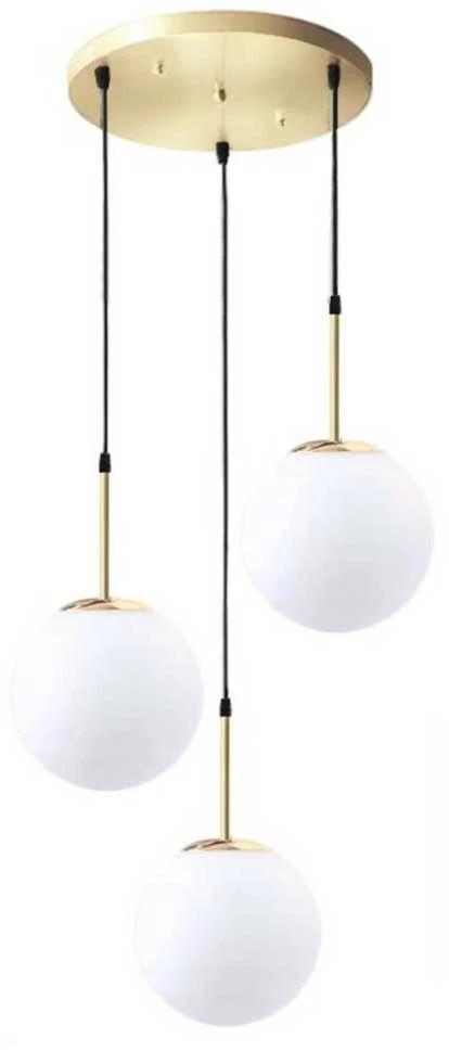 Pakabinamas šviestuvas Milky 3CPR, Baltas/Gold