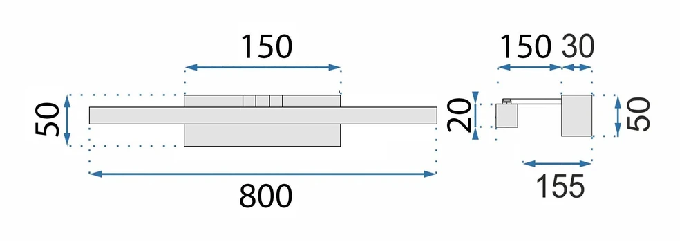 Lubinis šviestuvas Sieninis LED šviestuvas SlimLine, 80 cm, Gold