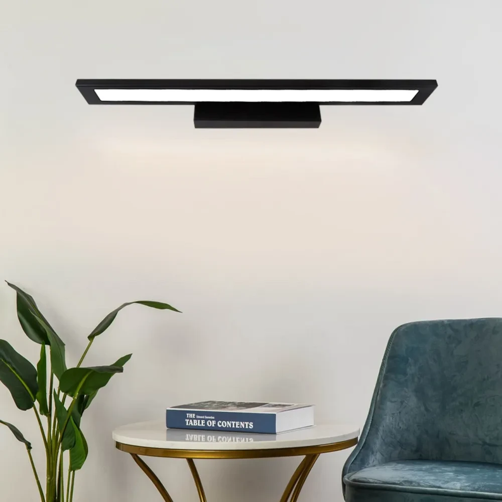 Lubinis šviestuvas Sieninis LED šviestuvas Sconce A, Juodas, 60 cm