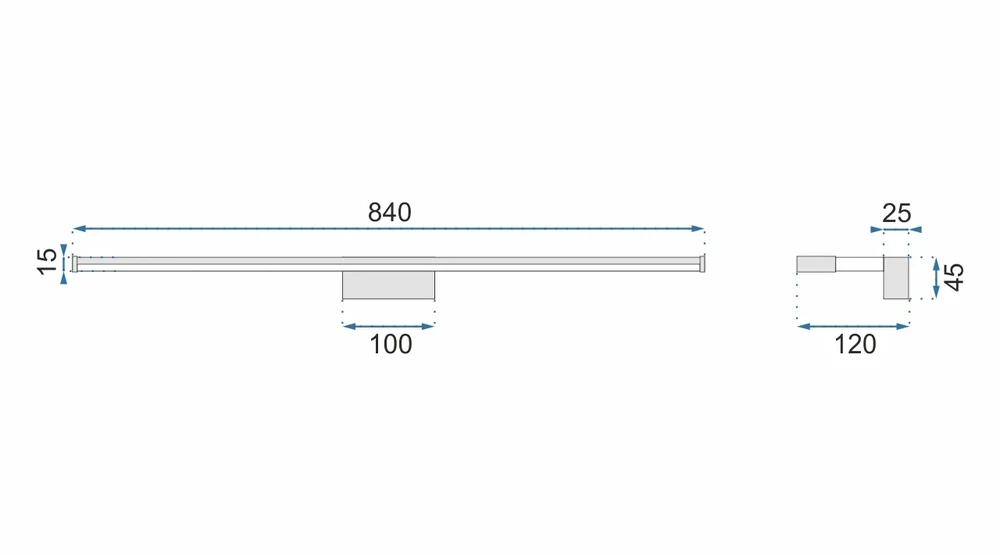 Lubinis šviestuvas Sieninis LED šviestuvas Helen, 84 cm