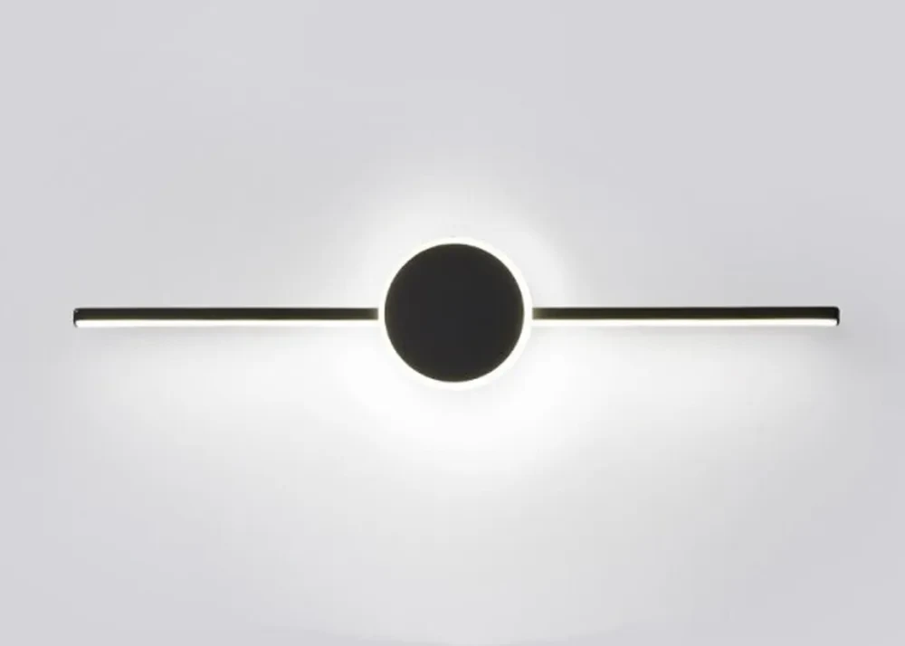 Lubinis šviestuvas Sieninis LED šviestuvas Round Juodas, 61 cm