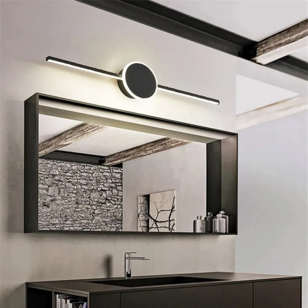 Lubinis šviestuvas Sieninis LED šviestuvas Round Juodas, 81 cm