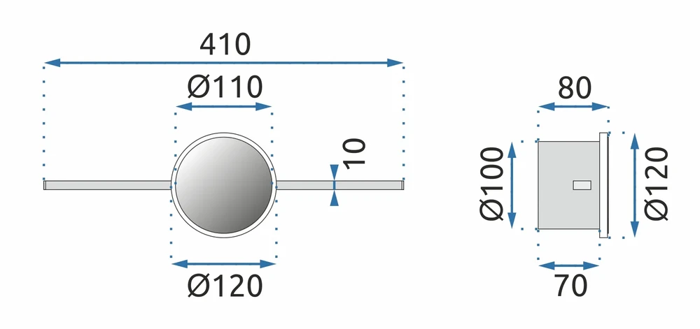 Lubinis šviestuvas Sieninis LED šviestuvas Round Juodas, 40 cm